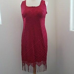 Red dress by Lane Byrant.